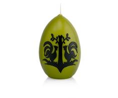 Wiedemann Osterei Serie Scherenschnitt Hahn, Wachs, Grün, 9 x 6.2 cm, 3-Einheiten