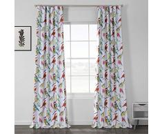 HPD BOCH-DLN1912-96 Gardine mit Leinenstruktur, Blickdicht, Bedruckt, 50 x 96 cm