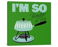 iCanvasART 1 Stück Ich Bin so Fondue of You Leinwand Kunstdruck Fabrizio, 26 x 26 x 0.75-Inch