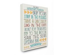 Stupell Industries Typography Art Wall Plaque, The Little Gentlemans Playbook Leinwand-Wandkunst, Textil, Design vom Künstler Jo Moulton, 24x30