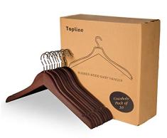 Topline Kleiderbügel aus Holz, klassisch, 10 Stück Cocobolo