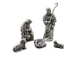 Danforth Krippen-Set aus Zinn, Heilige Familie