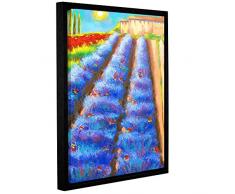 Artwall Kunstdruck auf Leinwand Susi Franco s Provence Zeilen Galerie verpackt Floater-Framed Leinwand 14x18