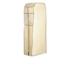 Premier Housewares Hängender Kleiderschrank aus cremefarbenem Polyester, Sahne, 57x37x137