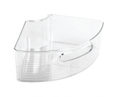 InterDesign Lazy Susan Aufbewahrungsbehälter, Kunststoff, 1/4-Keil-Behälter für Küche, Speisekammer, Theke, BPA-frei, 32 x 18,5 x 10,8 cm, transparent, 4 Stück 1/4 Wedge Set of 2 farblos