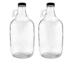 nicebottles Glas Halb Gallonen Krug, 2 Stück