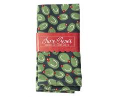 JUNE CLEVER: Farmers Market Kollektion, Boutique-Stoffservietten, niedliche Stoffservietten für Esszimmer, 43,2 x 43,2 cm Bauernmarkt 17X17 Olive Me Loves Olive You