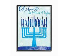 Stupell Industries Wandschild Merry Christmas, Blumenstrauß schwarz, gerahmt 24x30 merhfarbig