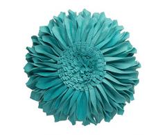 JW handgefertigt 3D Sonne Blumen Accent Kissen rund Kissen für Home Sofa Auto Büro Stuhl Bett Dekoration