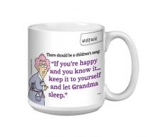 Tree-Free Greetings Aunty Acid xm27824 Künstlerische Jumbo Tasse, 591 ml, IF You RE Happy