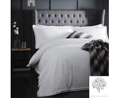 Appletree Alden Bettwäsche-Set aus Perkal, Fadenzahl 180, 100% Baumwolle, leinen, Doppelbett