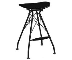 Design Lab LS-1006-BLKBLK Xavier Black Wire Thekenhocker, 26 Zoll, 2-er Set, braun