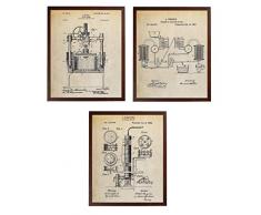 Turnip Designs TDP1043 Weinpresse Weinpresse Weinbehandlung Verarbeitung Alkohol Stillpatentdruck Bar Decor Weinposter Likörspirits
