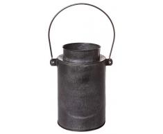 Rot CO. Old Fashioned Metall Milch Kann Dose Behälter mit Henkel, Deko Vase Blumenvase & Mittelpunkt, 17,8 cm