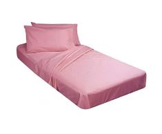 Gilbins Spannbettlaken für Babybett, 30 x 75 cm 4 Piece Fitted Flat 2 Pillowcases Rose