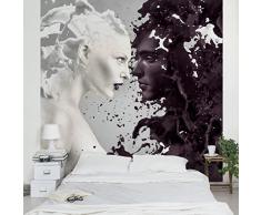 Apalis 95388 Vlies / Fototapete Milk und Coffee Quadrat | Vlies Tapete Wandtapete Wandbild Foto 3D Fototapete für Schlafzimmer Wohnzimmer Küche | Größe: 336x336 cm