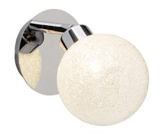 Brilliant Pacome LED Wandspot Wandstrahler schwenkbar chrom/weiß Glas 320 Lumen, 1x G9 3,5W LED-Leuchtmittel inklusive