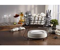 Vanderbilt Home Buffet Caddy Rustikales Finish, Schwarz