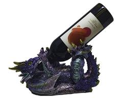 Nauti 65047 Weinhalter mit Drachen, für die meisten Flaschen, Violett/Blau