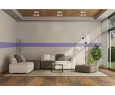 TemPaint Wandaufkleber, selbstklebend, abziehen und aufkleben, Vliestapete, Wandsticker, 60 cm breit und 80 cm lang Border Country side Spruchband, Violett