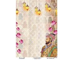 DRESS MY CRAFT/CRAFTERS 3PL DMCDP1267 DECOPATCH Reispapierlampe, Lampen mit rosa Blumenmuster, Einheitsgröße