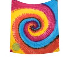 Rajasthan Hippie Tapisserie Wandbehang Bohemian Hippie Mandala Tagesdecke indische Bettwäsche für Schlafzimmer College Schlafsaal Zuhause oder Strand Picknickdecke – Spiralbindung, Boho Gypsy Spread Queen mehrfarbig