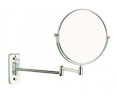 SANIBAÑO Badezimmerspiegel, Messing, Chrom, klein