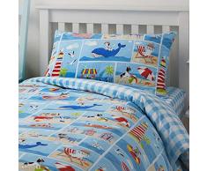 Bedlam Patch Seaside Kinder Bettbezug Set, Double, Polyester-, Multi, 200 x 200 x 5 cm