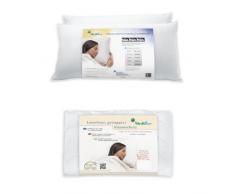 Mediflow 5201 - Das Original Wasserkissen im Doppelpack Sparset, 40x80cm + Mediflow 5020 Kissenbezug 40 x 80 Original gesteppt, 100% Baumwolle