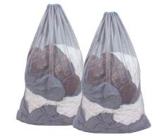 DuomiW Wäschesack aus Netzstoff, strapazierfähig, mit Kordelzug, Fabriken, College, Wohnheim, Reisen und Wohnungsbewohner, 61 x 91 cm grau