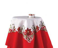 Trenton Gifts Tischwäsche, Weihnachtsstern, quadratisch, Bestickt