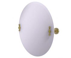 Allied Brass Frameless Round Tilt Mirror with Beveled Edge Wandspiegel, Messing unlackiert
