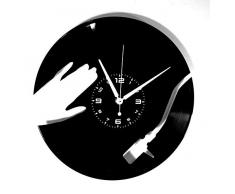 Instant Karma Clocks Wanduhr aus Vinyl LP 33 Instant Karma-Musica Disco Deejay Piatto, Vintage, Leise