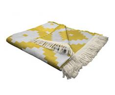 Adam Wohndecke, Bio-Baumwolle, Hellkiesel, 145 x 190 cm