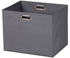 2er-Pack XXL Premium Qualität Durable Storage Cubes Faltbare Zwei Metallgriffe Korb Regal Regal Organizer für Spielzeug Geschenke Stoff Kinderzimmer Schlafzimmer Faltschrank Home Office Box Declutter