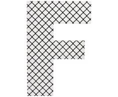 Stupell Industries Rankgitter zum Aufhängen, Initiale aus Holz F 18 schwarz/weiß