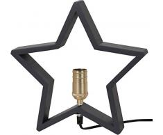 Star Dekoleuchte, Holz, Messing/Grau