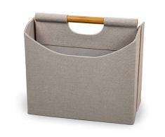 CTG Zeitschriftenhalter aus gewebtem Papier, mit 2 Fächern, Beige