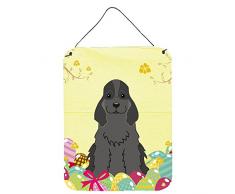 Carolines Treasures Ostereier Cocker Spaniel, schwarzes Metalldruck, Mehrfarbig, 40,6 x 30,5 cm