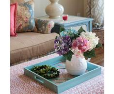 MHMJON 4 künstliche Blumen Hortensienstrauß Kunstpflanzen Blumen Arrangenment Hochzeit Brautsträuße Indoor Outdoor Home Küche Büro DIY Hotel Tischdeko Farbmischung