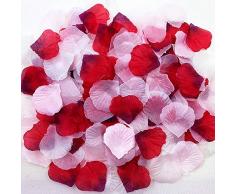 JEMONG ZiMeng Rosenblätter aus Seide, gemischt, für Hochzeiten, Veranstaltungen und Dekoration, 3000 Stück Weiß Rot Pink Mix-3000Stück(e)