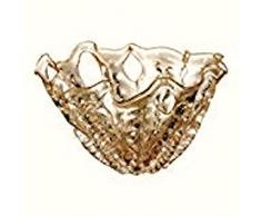 OK Lighting Pfirsich farbigen Glas Deko Schale Obstschale