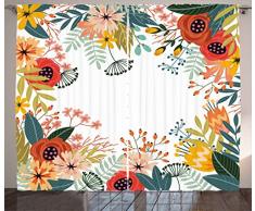 Landschaft Vorhänge von ambesonne, View of Ancient Castle Balkon Fantasy Land Gebirge Wasserfall und dramatisch Sky, Wohnzimmer Schlafzimmer Fenster Drapes 2 Panel Set, multicolor, Textil, Multi 14, 108W x 84L