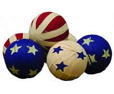 CWI Tapetenbordüre Geschenke 6,3 cm Americana Rag Bälle 6 Set