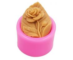 Longzang Rose Form S374 Craft Art Silikon Seife Form Craft DIY, Seifengießform Kerze handgefertigt