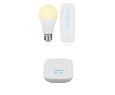 Smartwares Smart Home Pro | E27 LED Lampe & Fernbedienung, stufenlos einstellbar & dimmbar | Alexa kompatibel & App steuerbar via Basisstation + Homewizard Link, transparent