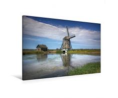 Premium Textil-Leinwand 120 x 80 cm Quer-Format Windmühle Het Noorden | Wandbild, HD-Bild auf Keilrahmen, Fertigbild auf hochwertigem Vlies, Leinwanddruck von Danny Elskamp - D.Elskamp Photographie & Photodesign
