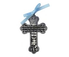 Kathedrale Art CM6 Baby Boy Kreuz Krippe Medaille, 3 Zoll Hohe