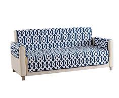 Quick Fit Ashmont Home Sofabezug, wendbar, wasserdicht, Mikrofaser, Marineblau, Navy, Loveseat Cover