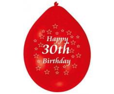 Amscan 22.8 cm 30. Geburtstag 10 Luftballons